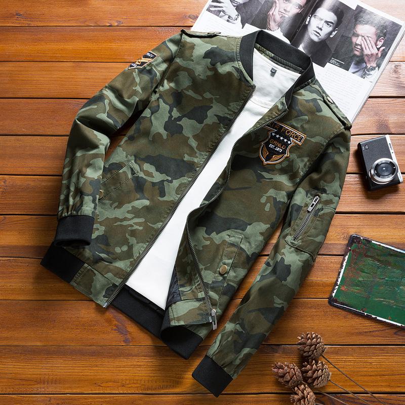 Spring and Autumn New Youth Men's Thin Camouflage Jacket Military Clothing Cotton Loose Jacket Men's Casual Jacket
