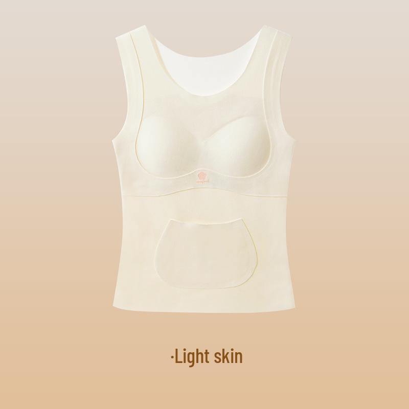 Middle/High School Girls' Warm Fleece-Lined Vest with Development Bra and Belly Protector