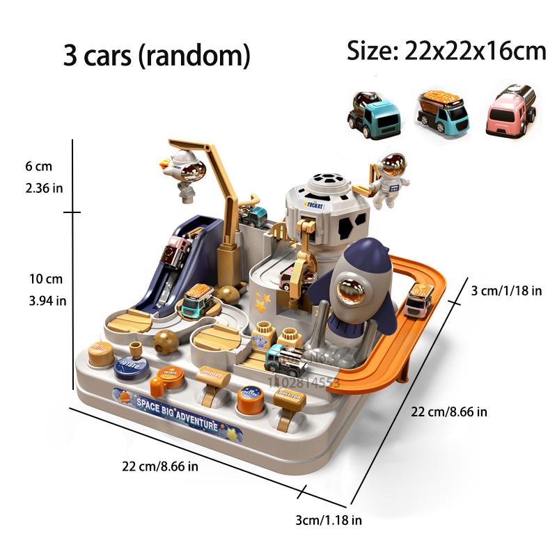 Racing Rail Car Model Educational Toys Children Track Adventure Game Brain Mechanical Interactive Train Animals Space Rocket Toy