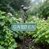 Gardening Gifts for Plant Lovers Retro Bird Garden Stake, Metal Sign Rustic Decorative Stakes Yard Decoration with Stake Flower Bed, Lawn