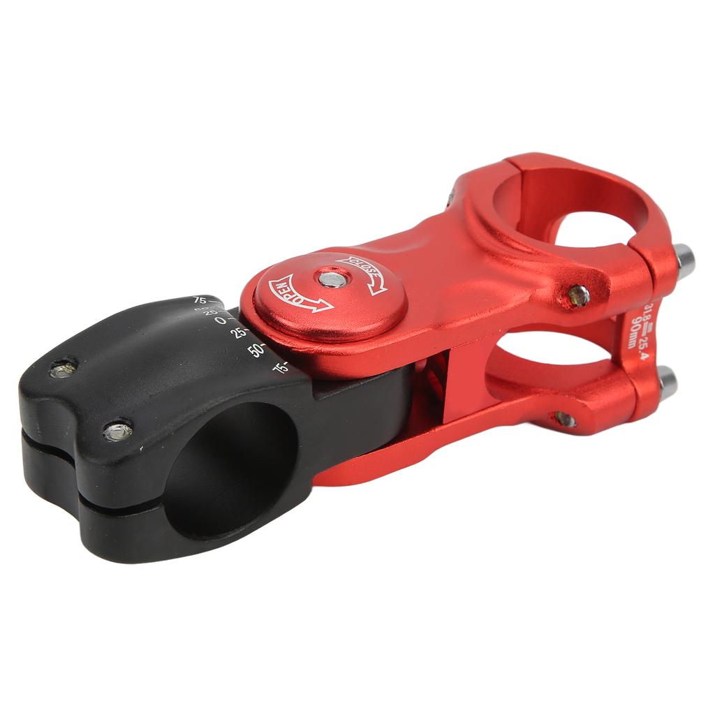 Bike Hollow Stem CNC Machining   Handlebar Extender for Mountain Road Bike Red and Black