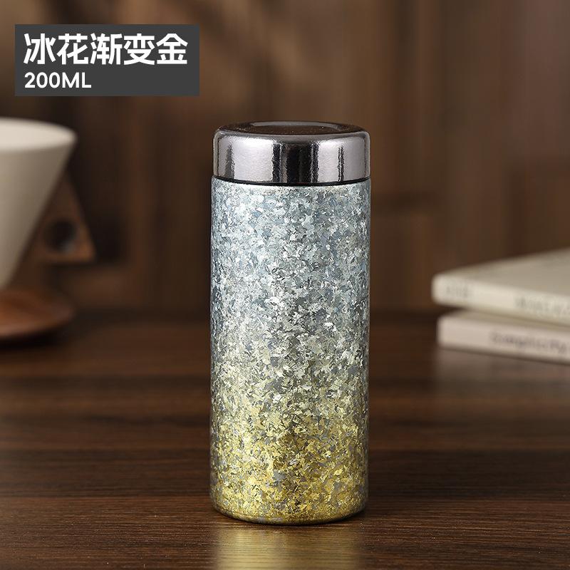 Fashion light luxury pure titanium thermos cup mini compact portable pocket cup men's business gift cup