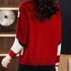 Maglioni da Donna Autunno Inverno Nuovi Patchwork Contrasto Lavorazione a Maglia Larghi Vintage Pullover Top Casual Moda Maglioni