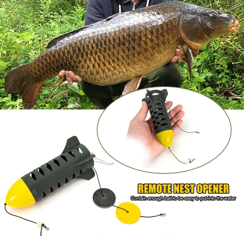 Automatisk Vibrerande Fiskefodrare Långdistans Kastande Pelletbetes Kastare Fiskeagn