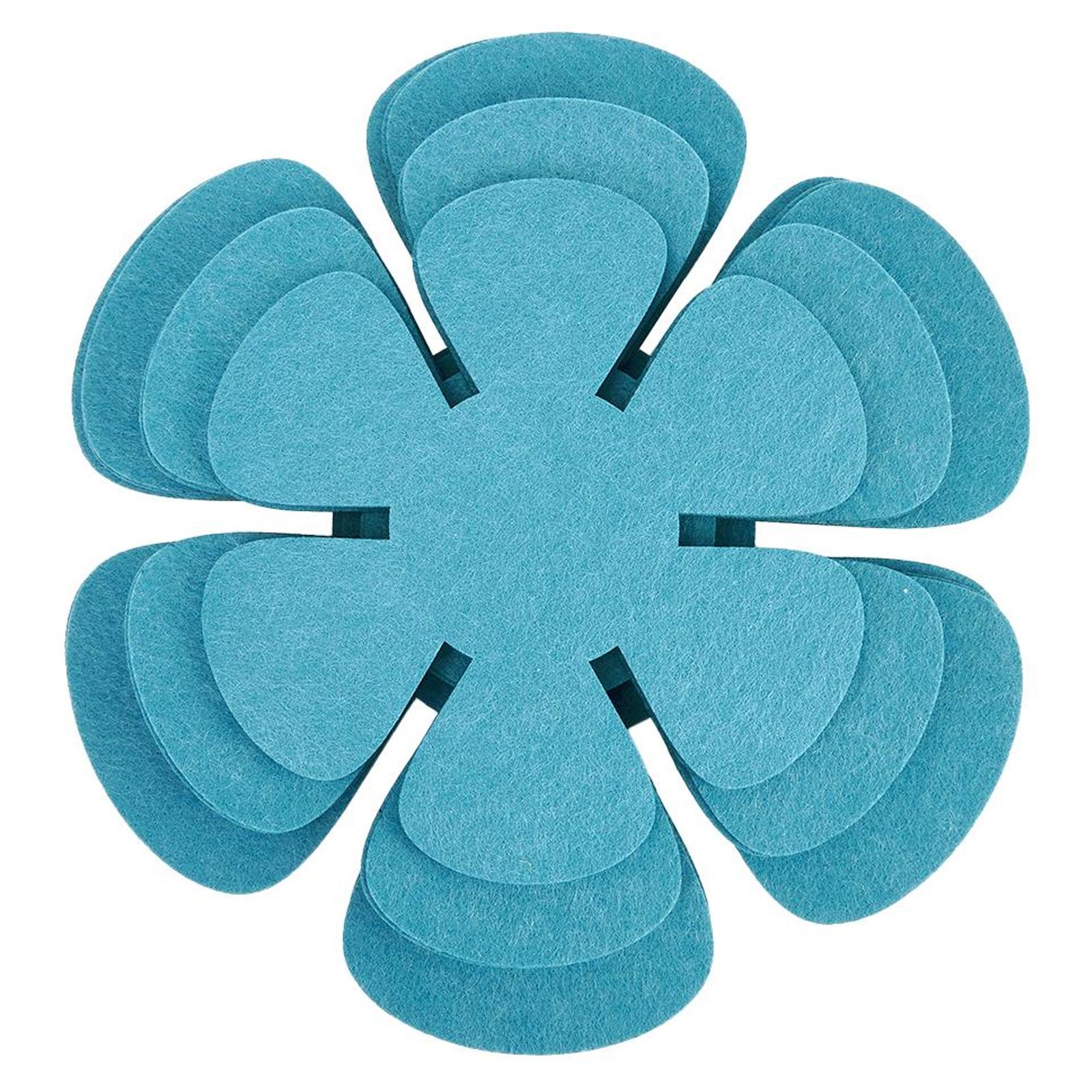 12pcs Felt Pot & Pan Protectors Anti Scratch Non-stick Divider Pads Pan Bottom Heat Insulation Protect Kitchen Cookware Tool синий