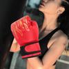 1 Pair Kids Children PU Kick Boxing Gloves Karate Muay Thai Guantes Sanda Training Equipmentred for children