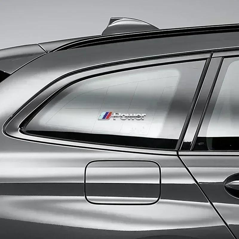 BLS1 2pcs Car Side Fender Emblem Sticker Accessories For BMW M Power 1 3 5 7 Series E46 E90 E60 X3 X4 X5 X6 F10 F15 F20 F30 G02 G03