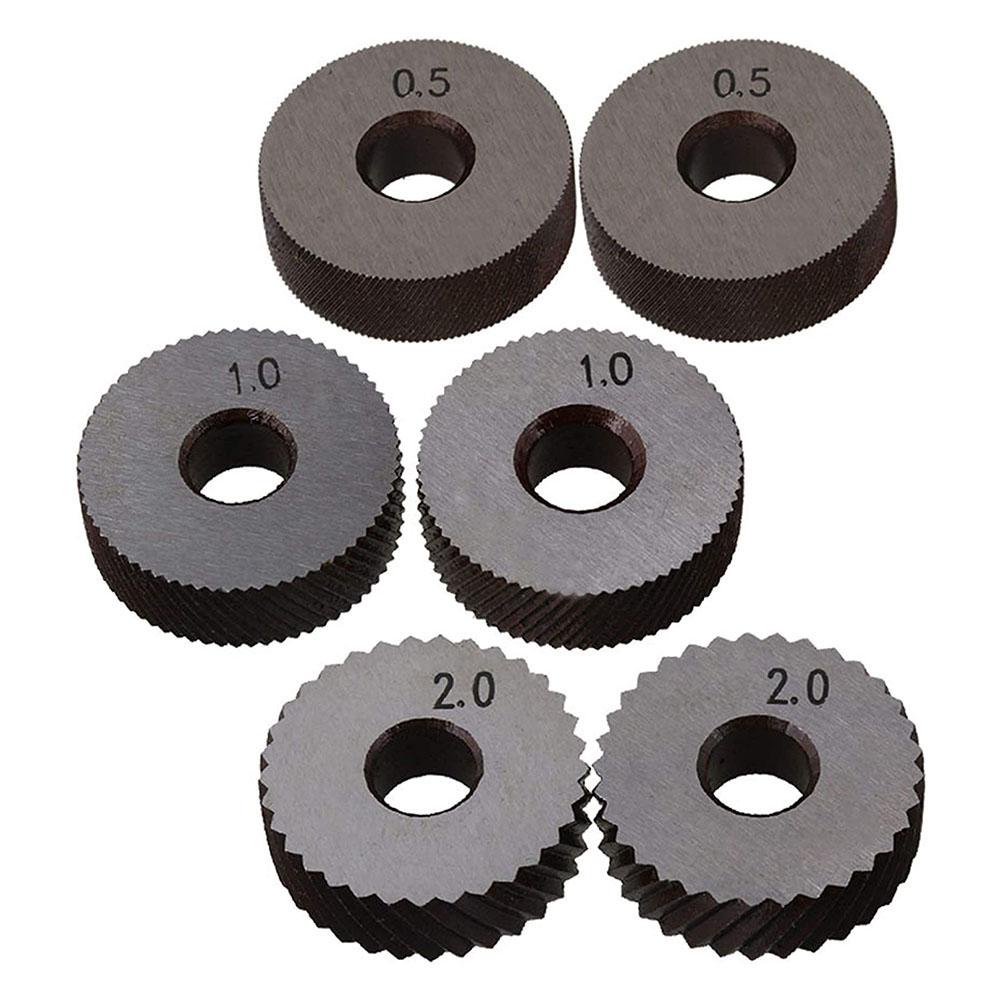 6PCS Reticulated Knurling 0.5/1.0/2.0mm Embossing Wheel +1PCS Lathe Tool Holder High-selling Tool Accessories