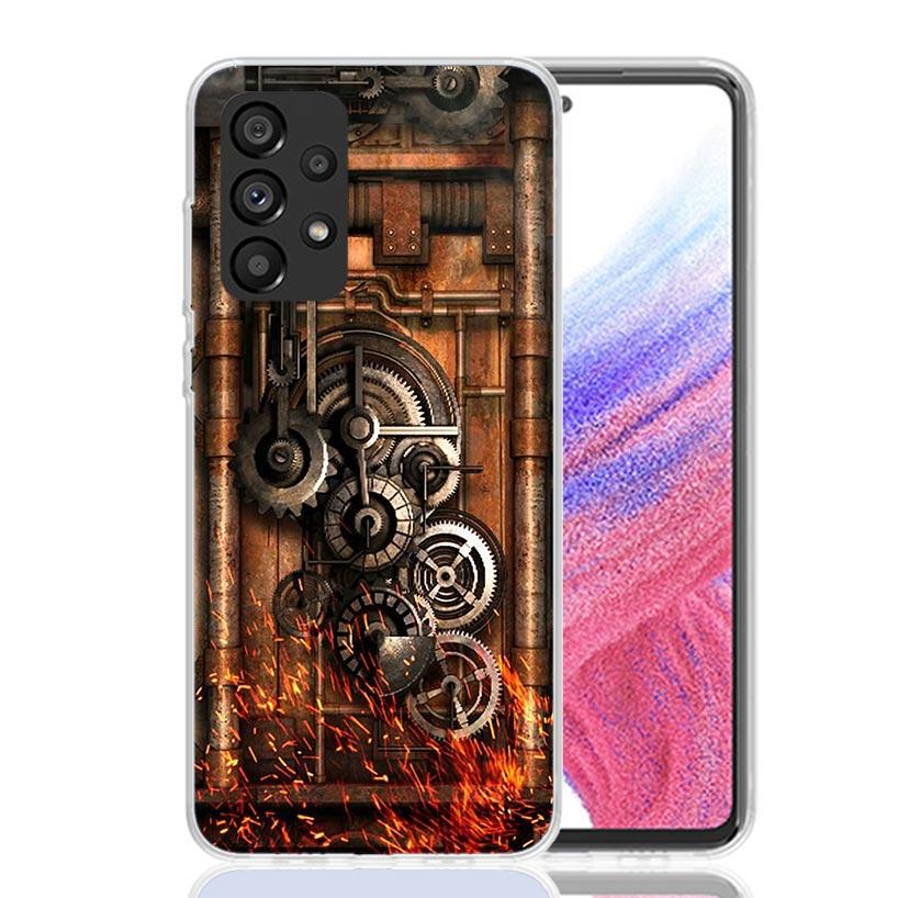 Steampunk Gear Mechanical Phone Case For Samsung Galaxy A13 A14 A15 A16 A17 A53 A54 A55 A56 A33 A34 A35 A36 A23 A24 A25 A26 A05S