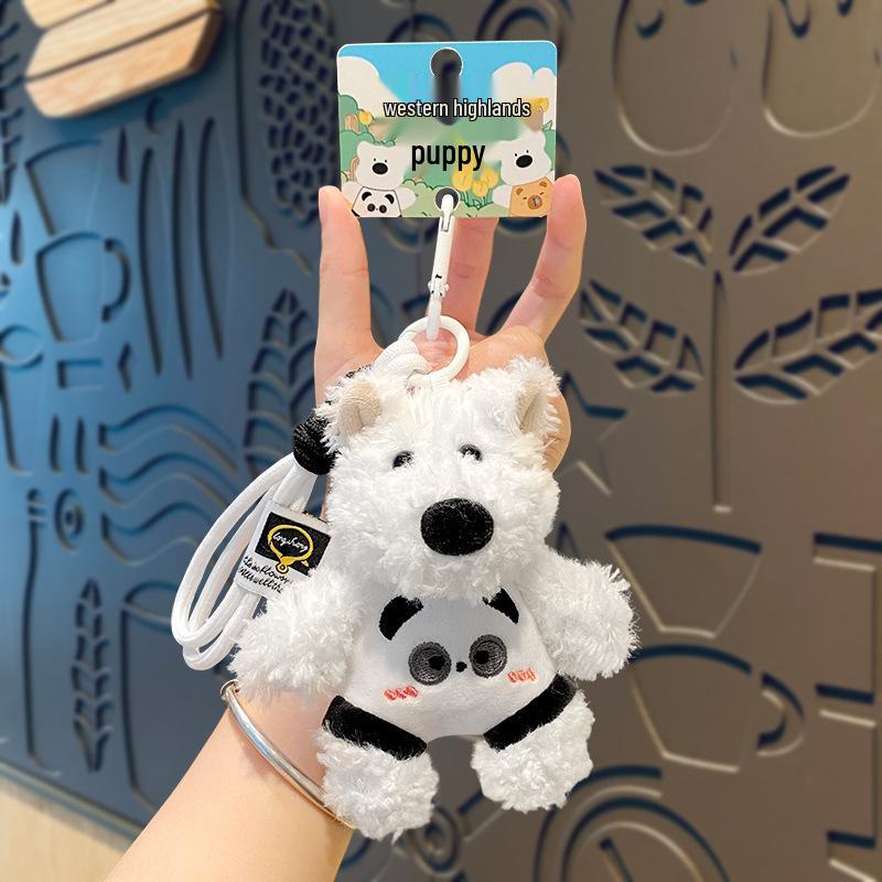 Очаровательный плюшевый брелок Вест Хайленд Уайт Терьер - Милый щенок, подвеска-шарм для сумки, подарок