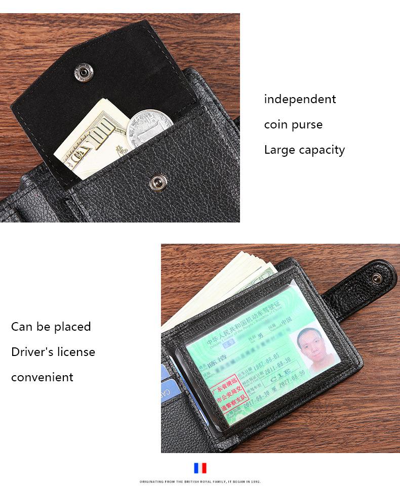 Men's PU Leather Multifunctional Wallet & Coin Purse