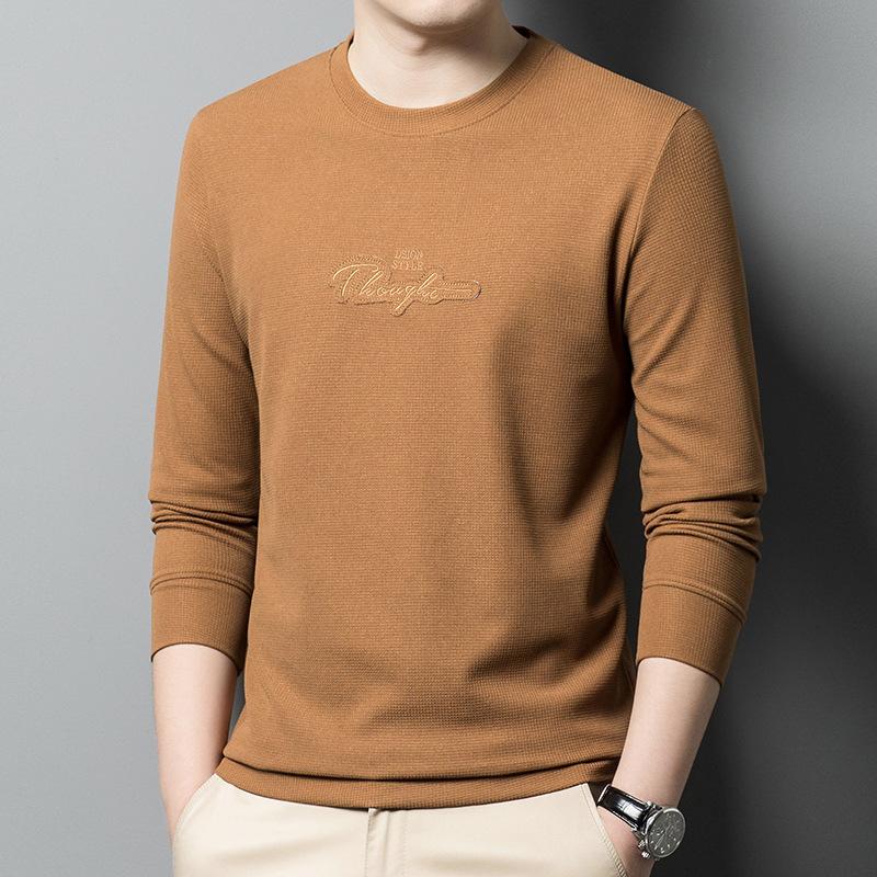 Spring and Autumn New Men's Sweater Zhongqing Men's Fashion Long Sleeve Top Bottoming Shirt Men's Sweater T-shirt