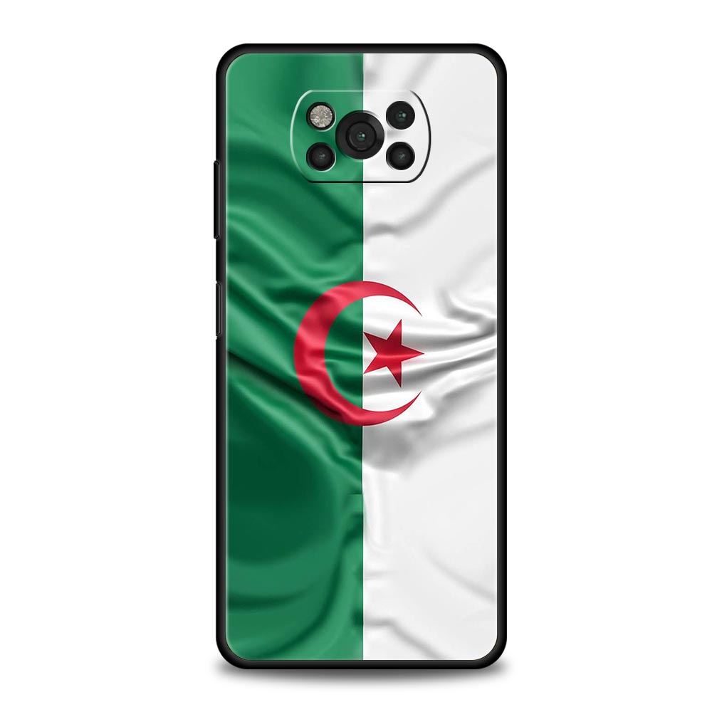 Algeria Flag Phone Case For For Xiaomi Poco X6 X5 Pro X4 X3 NFC F5 Pro F4 F3 GT M5 M4 Pro 5G M3 C51 C50 C55 Soft Cover