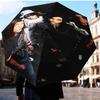 Tokio Band Portrait With Caps Umbrella Folding Umbrella, Automatic Umbrella 8-Frame for Travel, Camping Use Gift for Halloween Christmas