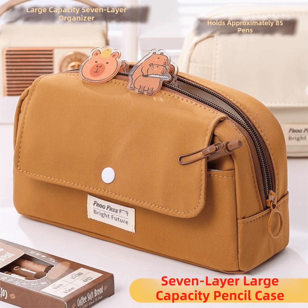 Solid Color Stationery Bag Cute Cartoon Storage Bag Advanced Pencil Case  School Supplies