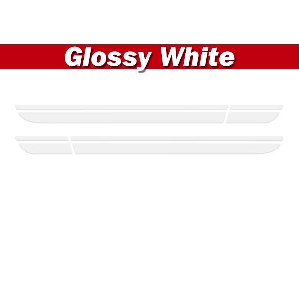 Car Styling Hood Bonnet Stripes Racing Side Skirt Decal Trunk Sticker for Mini Cooper R56 Hatch 2007-2013 Accessories Side Stripes-White