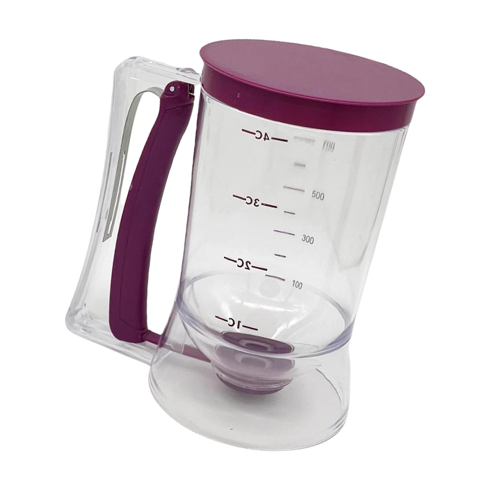 

Легкий в очистке инструмент для измерения теста, идеально подходящий для тортов, блинов и вафель, с четкой шкалой и силиконовой ручкой.