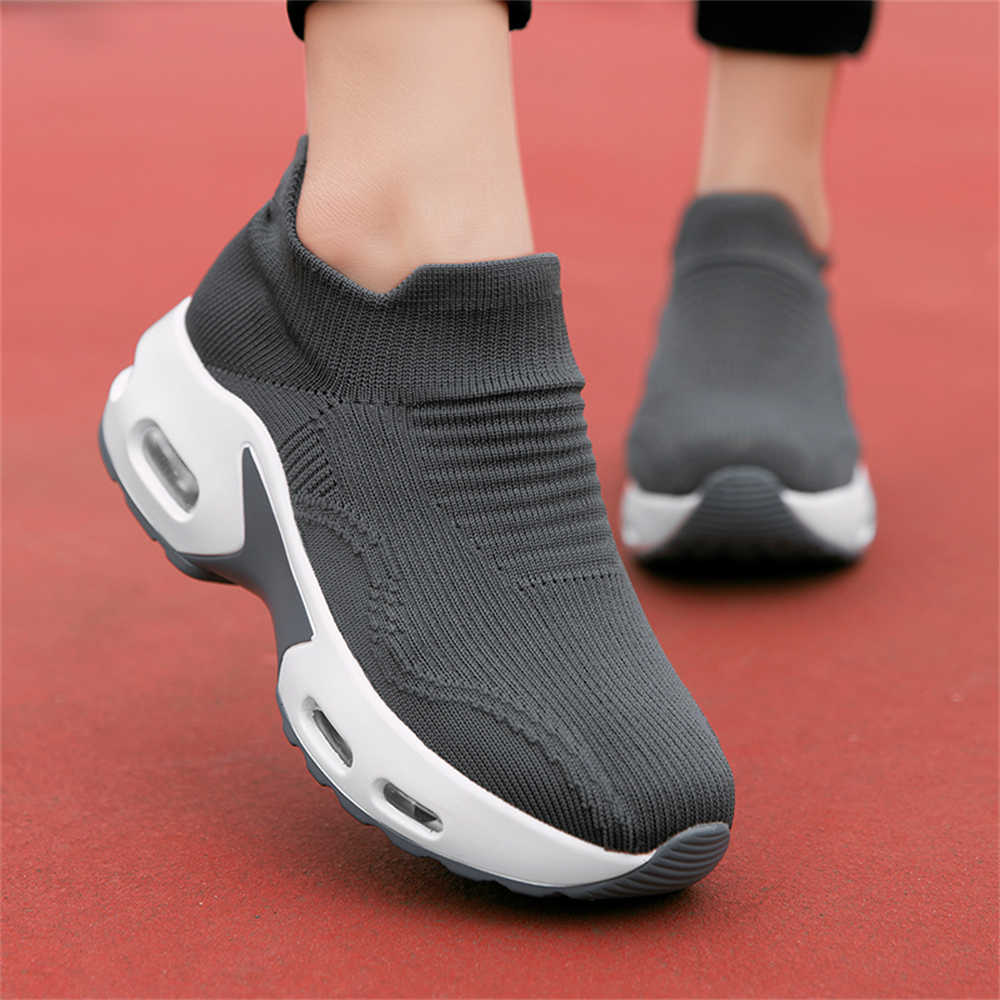 Knitting Increases Height Ankle Sneakers Womens Black Sneakers Shoes Women Brown Boots Sport Sho Famous Brands Buy Lofers