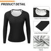 Dam Bastu Sweatdräkter Långärmad Träning Shapewear Thermo Sweat Shirt Midjeträningsjacka Body Shaper Fitness Linne Träning Sport Underkläder