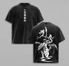 Gorąca koszulka z grafiką Kyoraku Shunsui Anime BLEACH Vintage sprana Oversize T-shirt Męskie Damskie Odzież Poliestrowa Krótki Rękaw