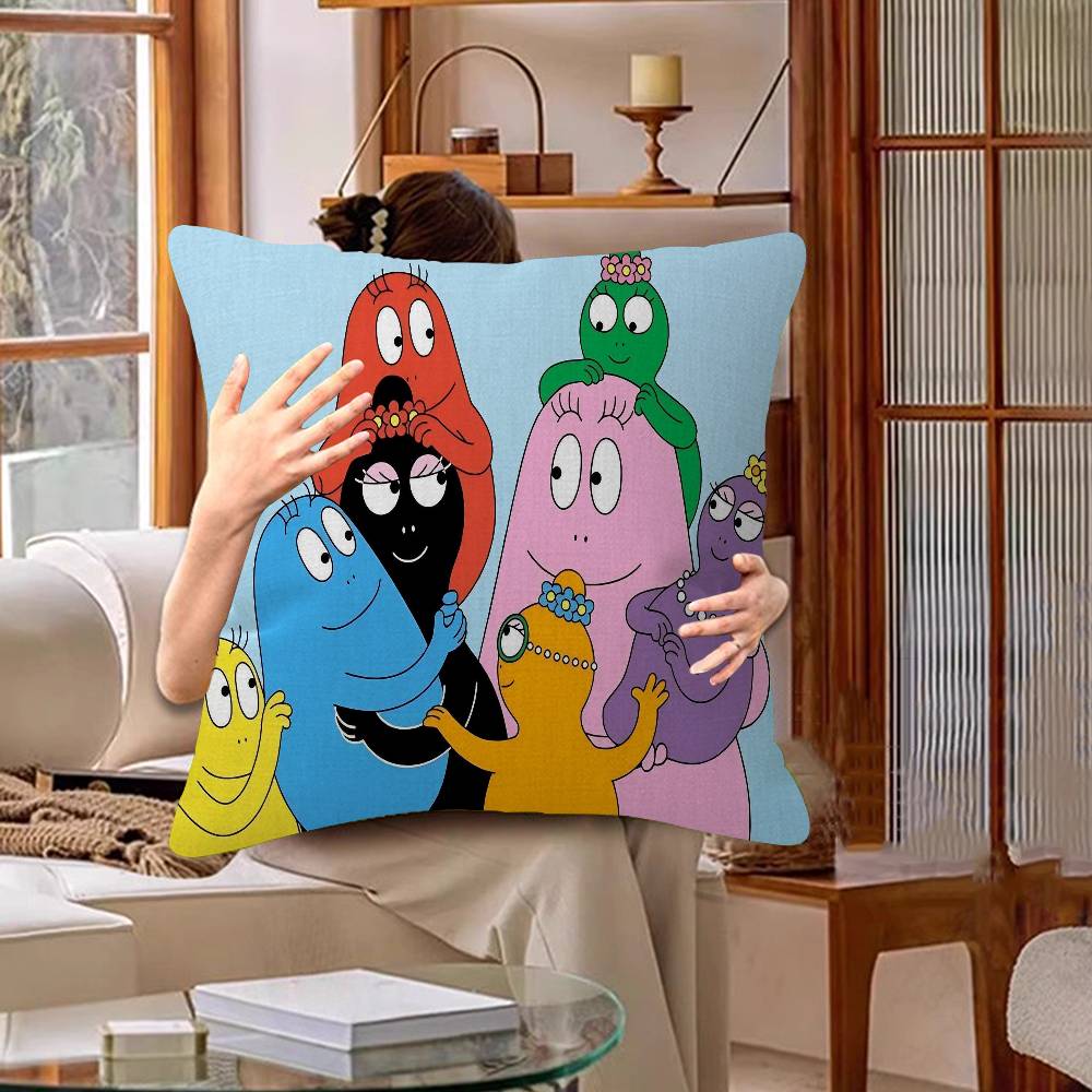 Barbapapa Cartoon Kissen Geschenke Heim Büro Einrichtung Schlafzimmer Sofa Auto Kissenbezug Hülle 45x45cm