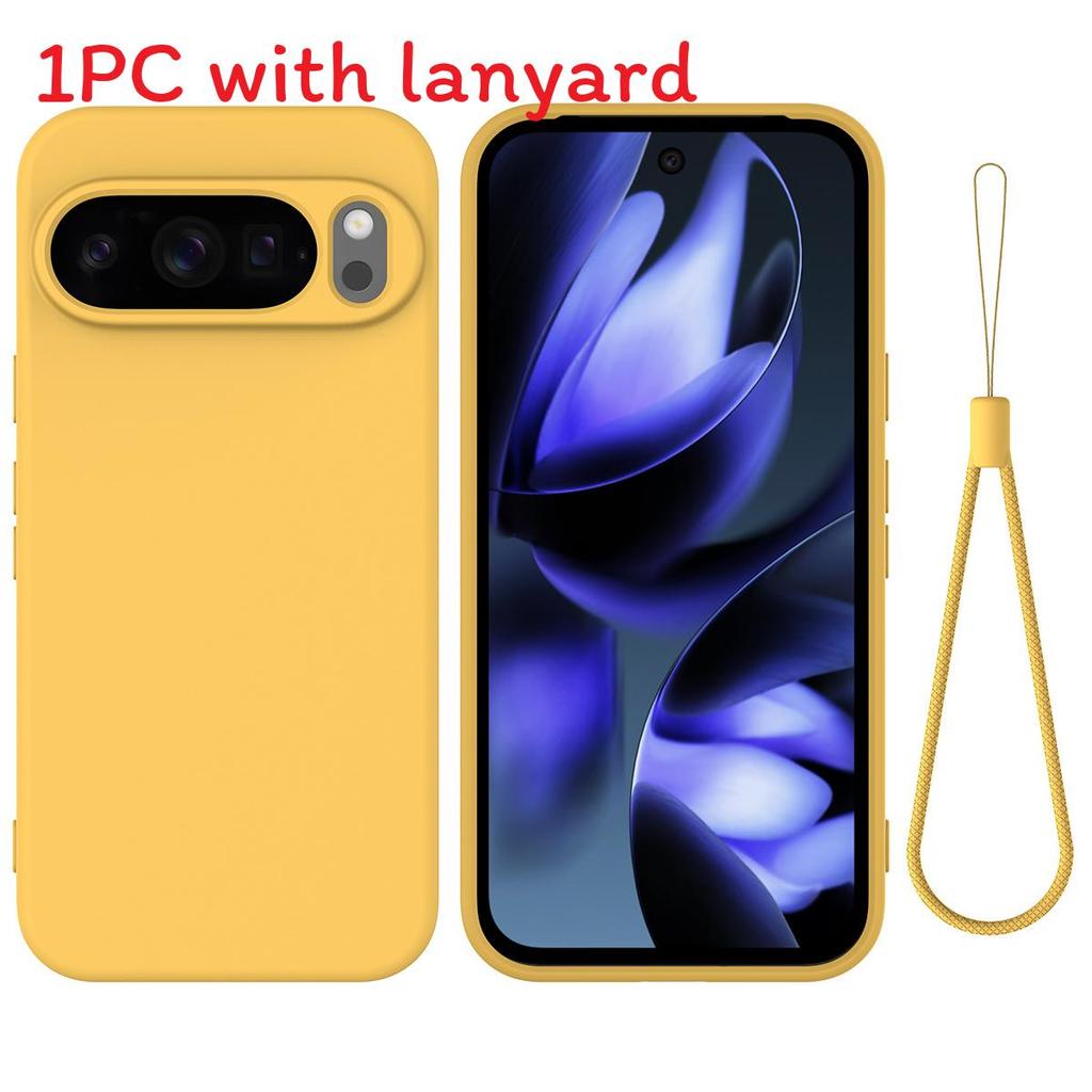 

Google Pixel 10/10 Pro Silicone Case With Stand Support And Fingerprint Resistance For Home Use жёлтый