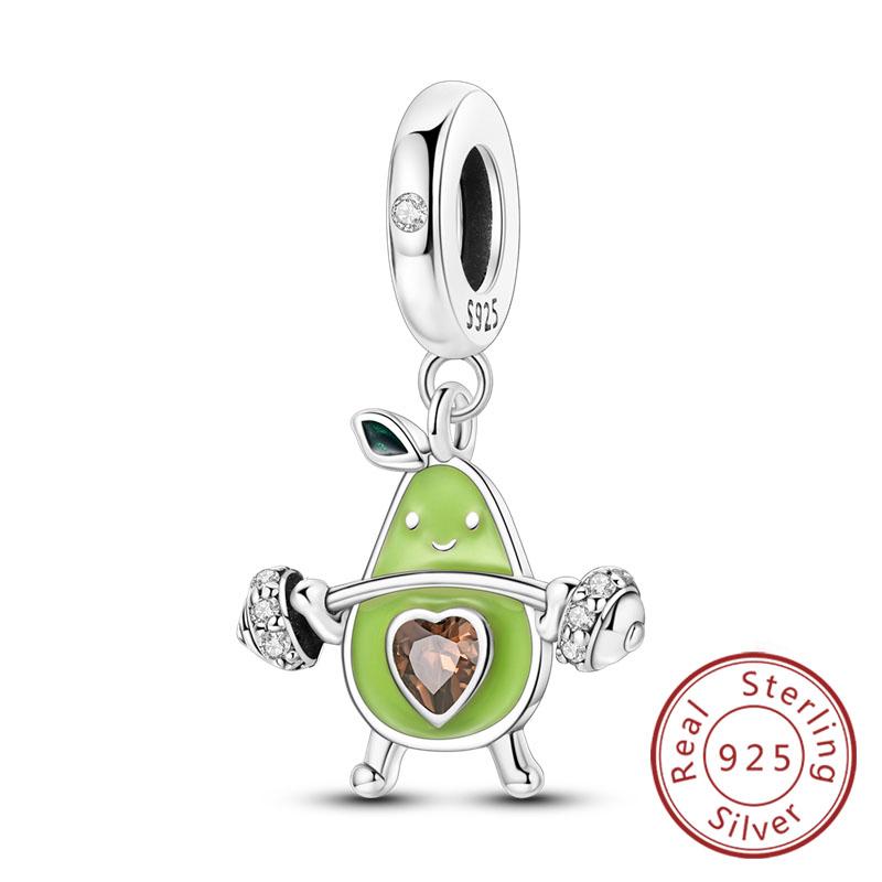 Original Charms Beads Copper Cherry Strawberry Avocado Fruit Charms Pendant For Woman Jewelry Making