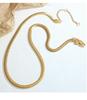 Gold-Plated Soft Snake Chain Necklace - Minimalist European & American Style Jewelry