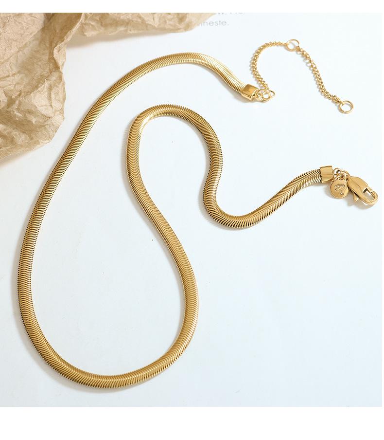 Gold-Plated Soft Snake Chain Necklace - Minimalist European & American Style Jewelry