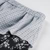 Spring/Summer Women's Low-Waist Plaid & Floral Patchwork Irregular Hem Skirt