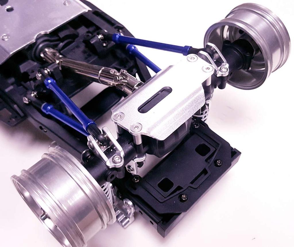 Kingfly Aluminum Axle Housing Protection Skid Plate for Tamiya CC-02 Chassis