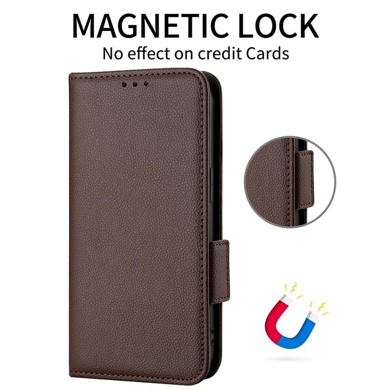 For TCL Nxtpaper 70 Pro 5G Flip Side Buckle Lychee Pattern Wallet Leather Cover for TCL Nxtpaper70 Pro Purse Magnetic Phone Bags