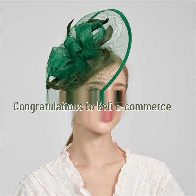 

European Retro Bridal Veil Feather Hair Accessory for Weddings, Parties, and Festivals