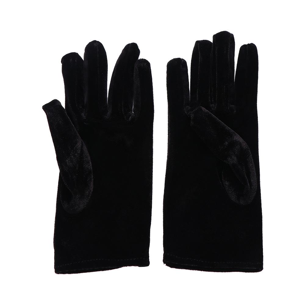 Party Warm Women Winter Autumn Gold Velvet Gloves Full Finger Mittens Elastic Driving Gloves