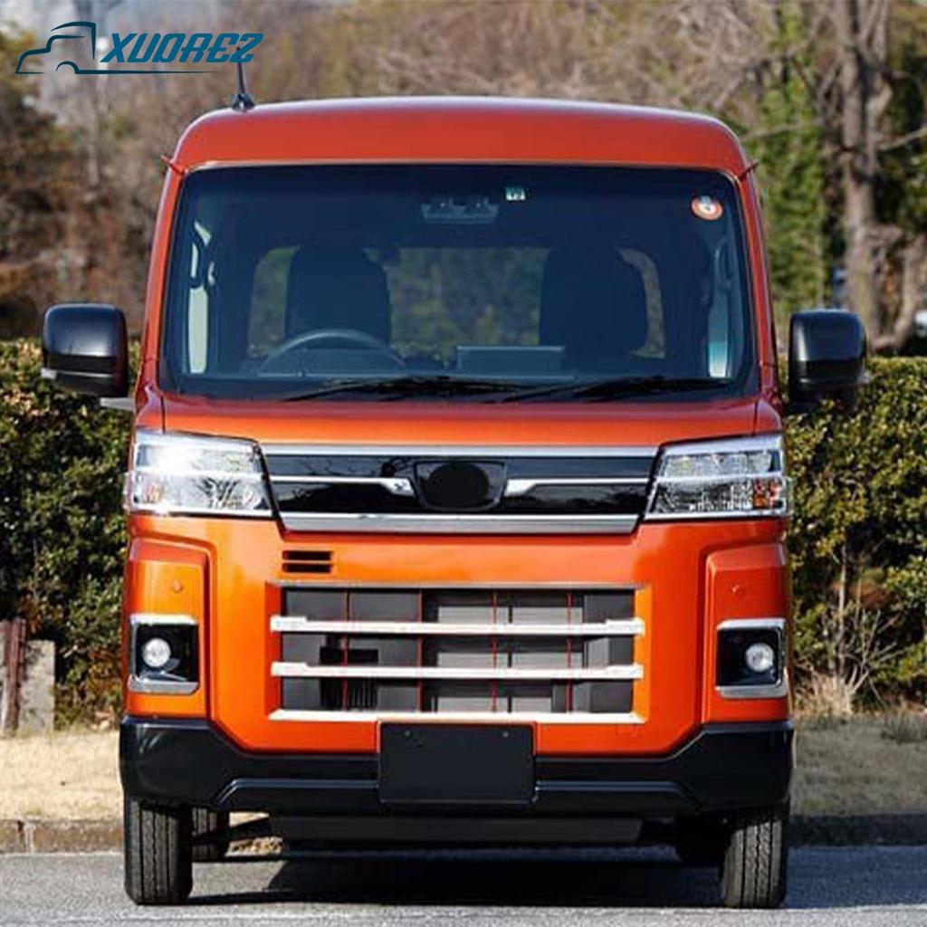 Daihatsu Atrai and Hijet Cargo Front Grille Bumper Exterior Custom Parts S700V, S710V, Guard, Garnish, Cover, Protector, Accessories, (Silver)