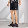 Li Ning Training Series Solid Color Logo Print Breathable Five-Point Sports Shorts Men Shorts Black AAPT551-1