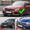 For Mercedes-Benz C-Class W205 AMG 2015 2016 2017 2018 Front Bumper Lip Lower Molding Trim C180 C200 C250 C300 C350 C400