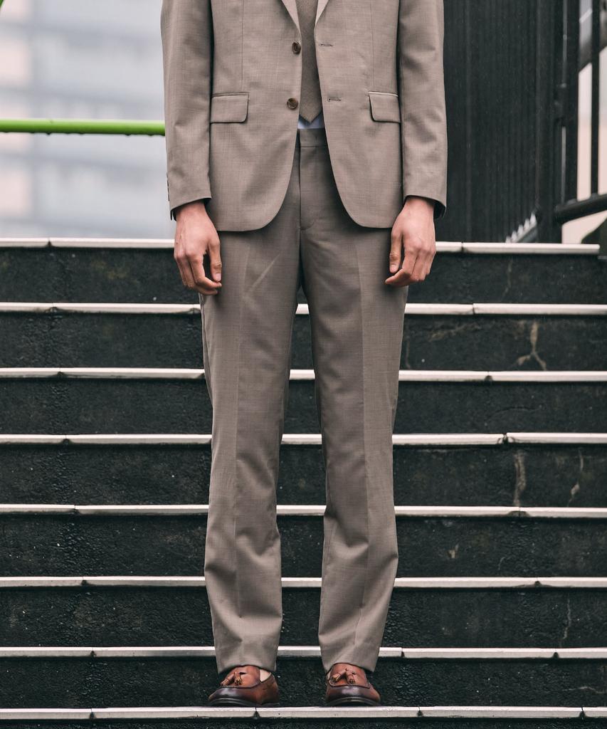 STCO Italy Marlane 100S Summer Wool 100% Suit Pants Beige (Classic Fit)_Sslvb92Csd