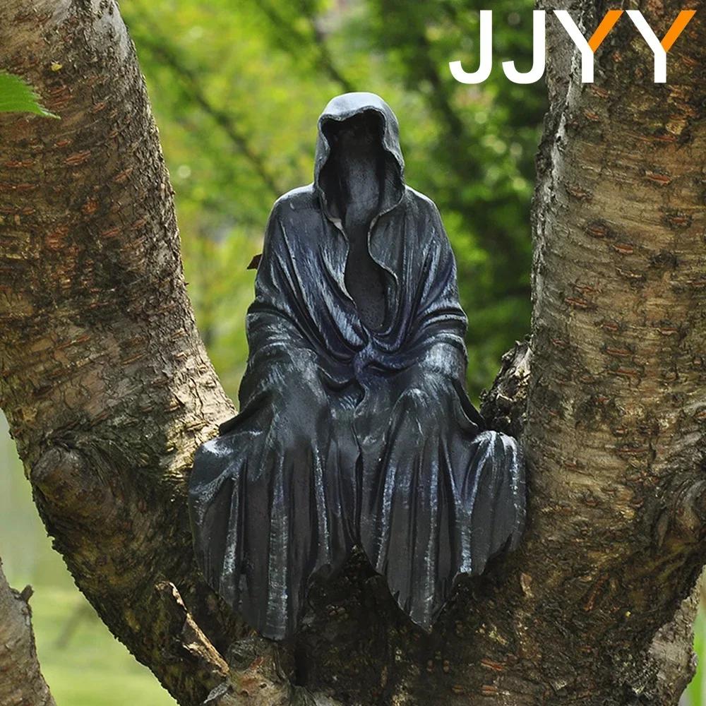 Gotická socha Smrtky Černá róba Zahradní ozdoba Pryskyřičné řemesla Domácí dekorace Vzrušující dekorace