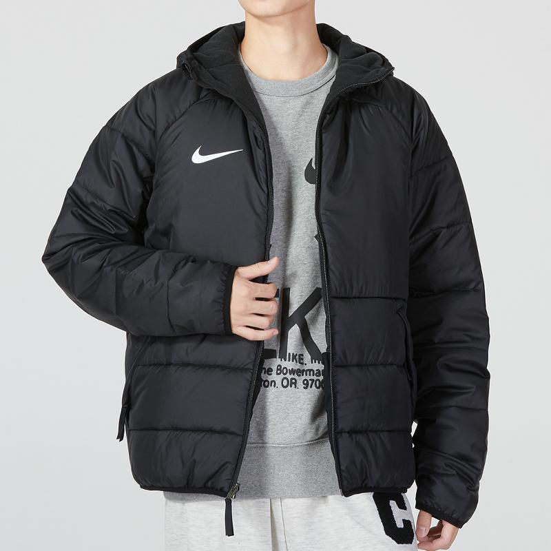 Nike Casual Windproof Warm Hooded Cotton Jacket Men Tops Black DJ6311-010