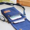 Solid Color 3 Layer Crossbody Cell Phone Bag Simple Cloth Women's Bag Fashion Satchel Shoulder Coin Purse