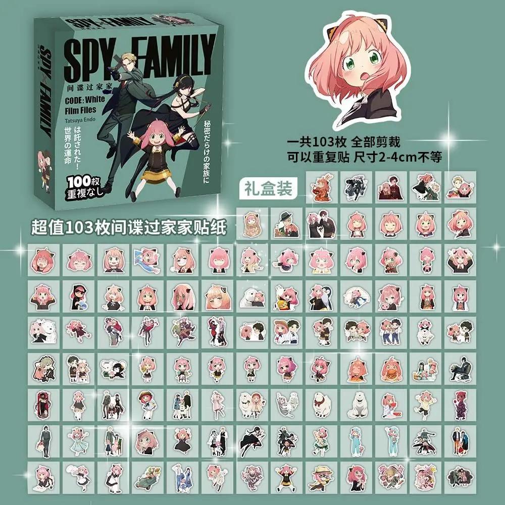 100 Pcs Spy×Family Sticker Box Set Of Cartoon Anime Doujinshi Aya-Related Accessories For Notebook, Diy Decoration Stickers