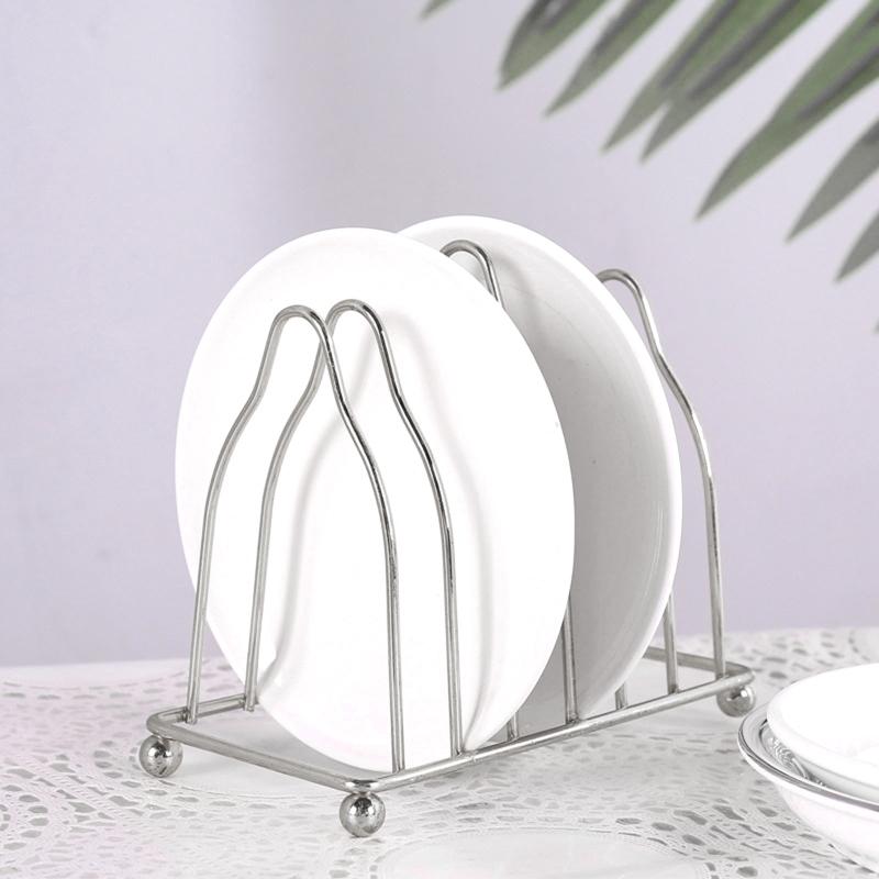 Metal Iron Kitchen Dish Plate Chopping Board Organizer Drainer Shelf for Home Kitchen Cooking Countertop Rack