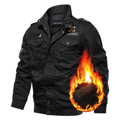 Middle-aged and Young Tooling Jacket Large Size Winter New Jacket Fleece Thickened Military Uniform
