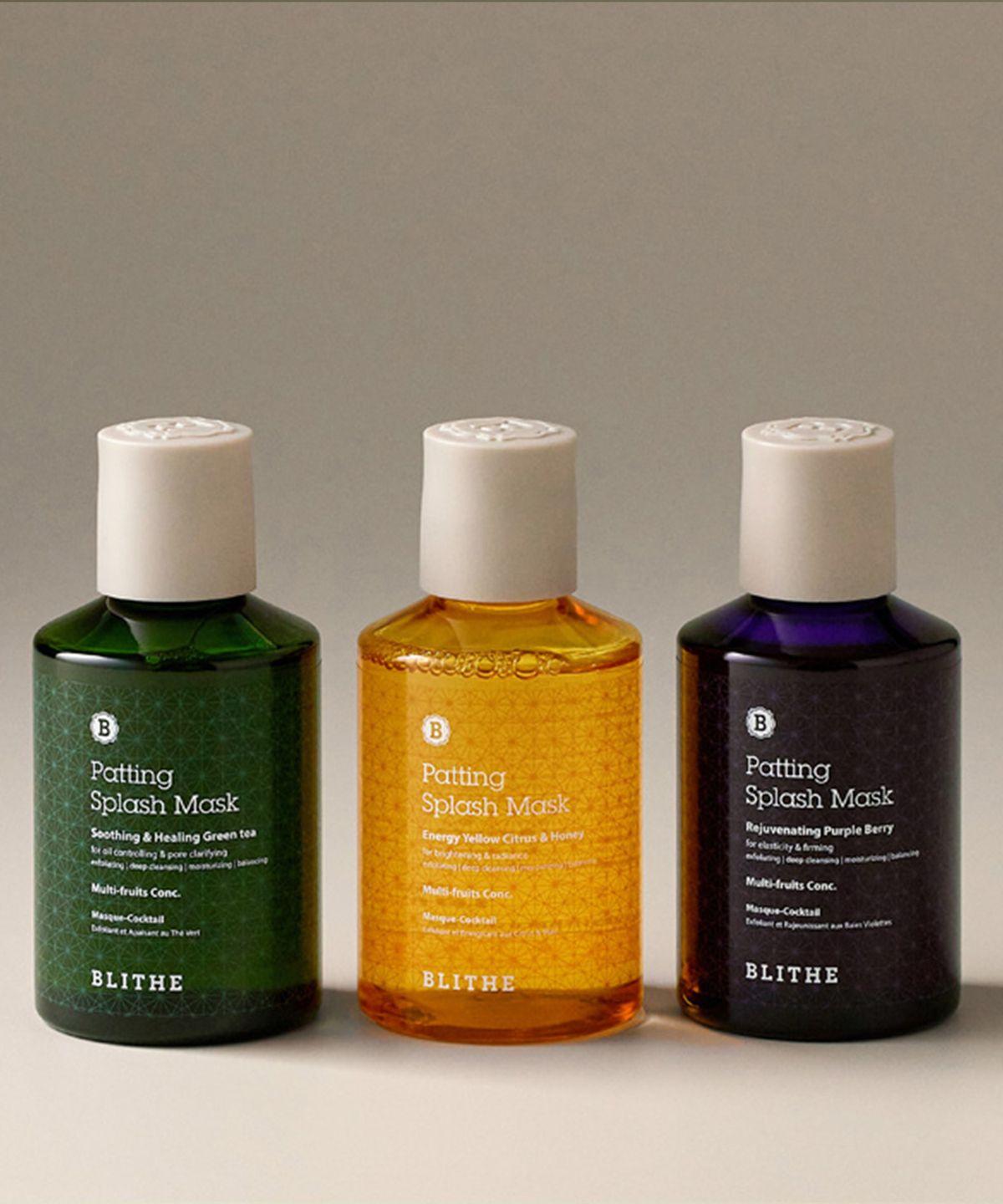 Patting Splash Face Wash Pack 150ml 3-Piece Set (Yellow/Green/Purple)