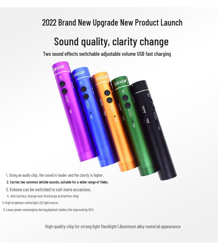 Rechargeable Electronic Whistle for Sports, Pet Training, Traffic Control, and Outdoor Survival