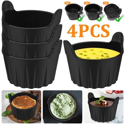 Silikonový košík Formička na muffiny Air fryer Trouba Pečicí plech Košík na pizzu smažené kuře Silikonové formičky pro Airfryer Mikrovlnná trouba