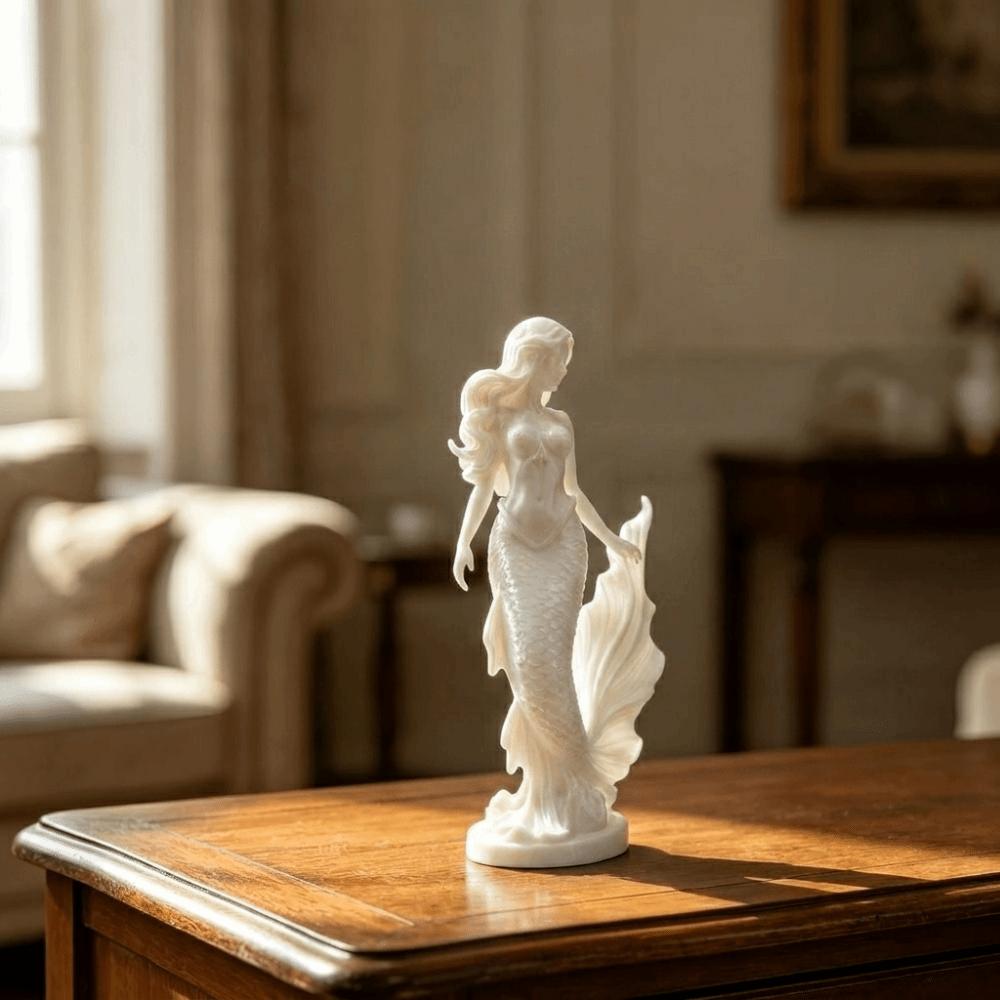 Sweet 3D Printed Mermaid Statue Sculpture Ocean Theme Home Decoration Fairy Mermaid Ornaments Gift