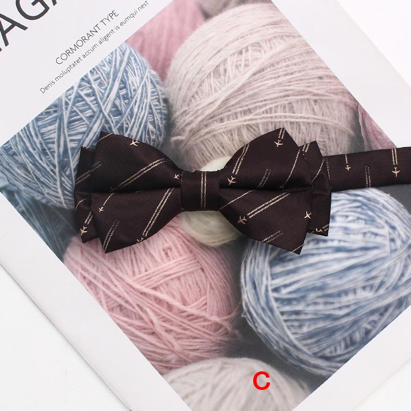 Färgvävd Jacquard Herrfluga 6cm Dubbellager Randig Liten Blomma Affärs Retro Kostym Skjorta Fluga