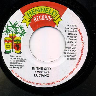 7inch Record LUCIANO  In The City NONE Henfield Record 2005 Jamaica Reggae Ska  Dub Used